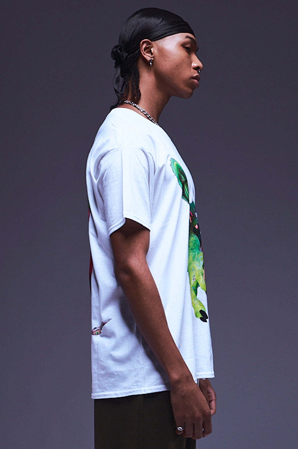 White Climbing Bunny Hulk T-shirt