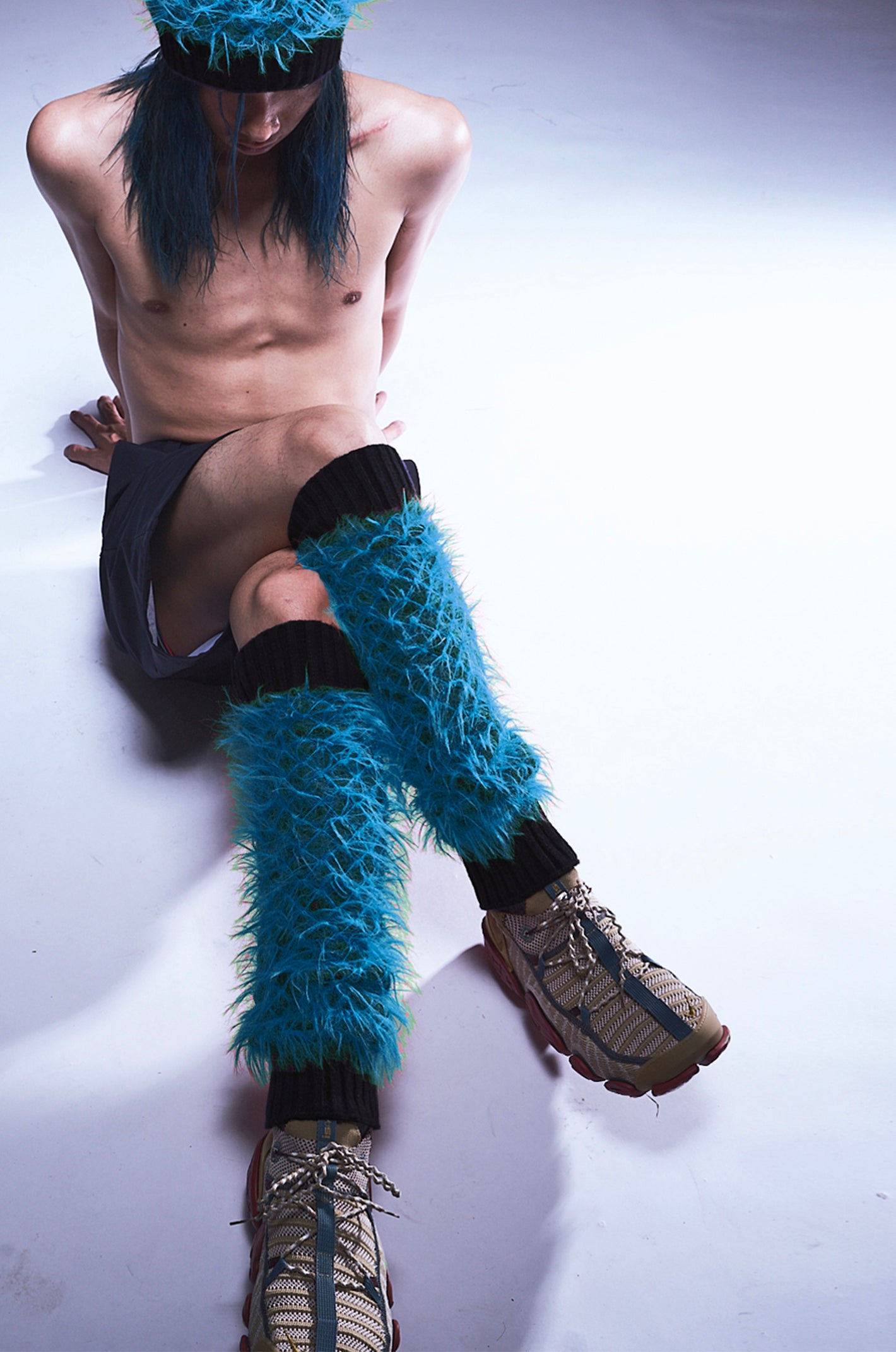 Internet Mohair Knitted Arm Warmers