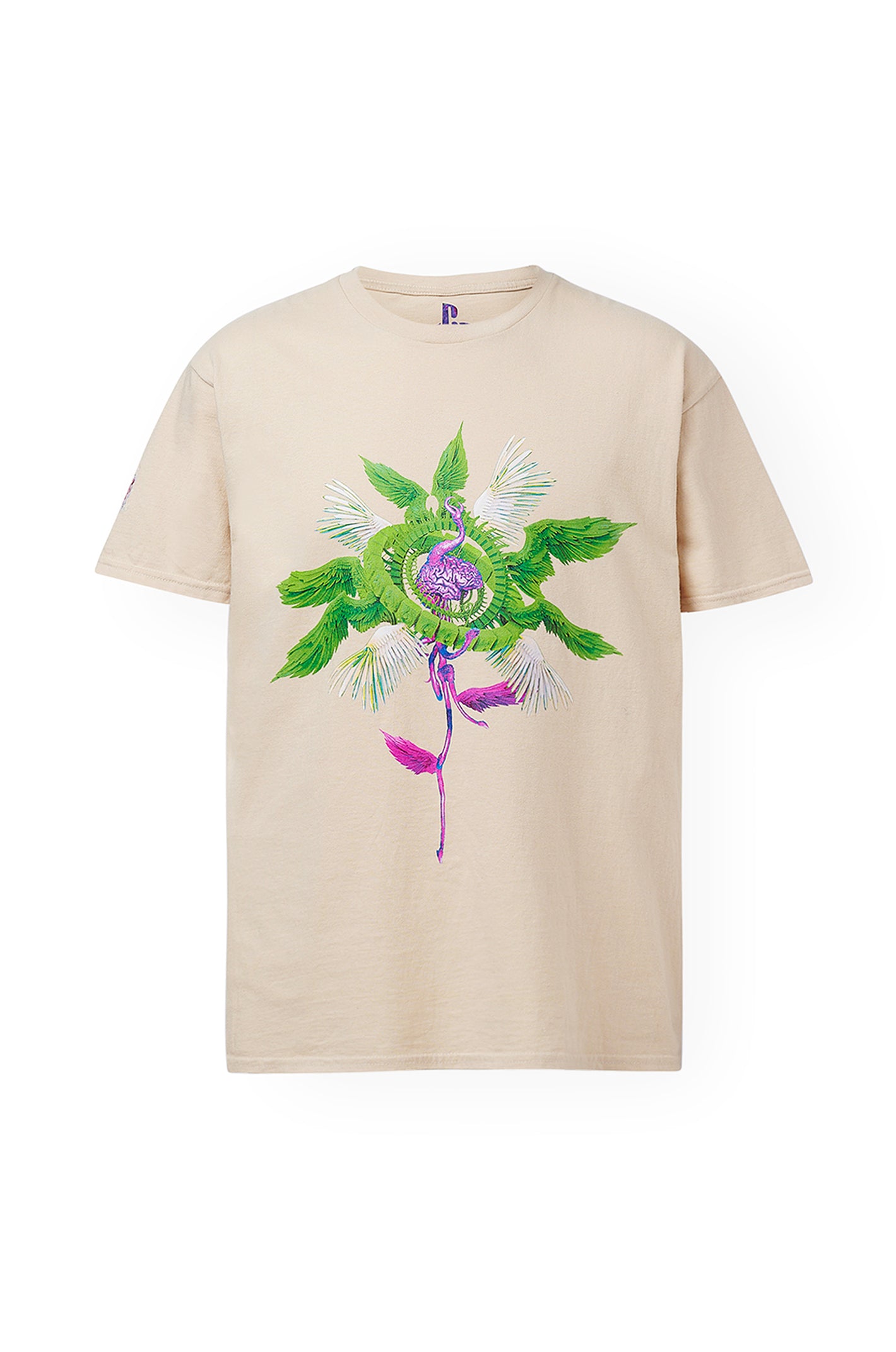 Khaki Joker Brain Flower T-Shirt