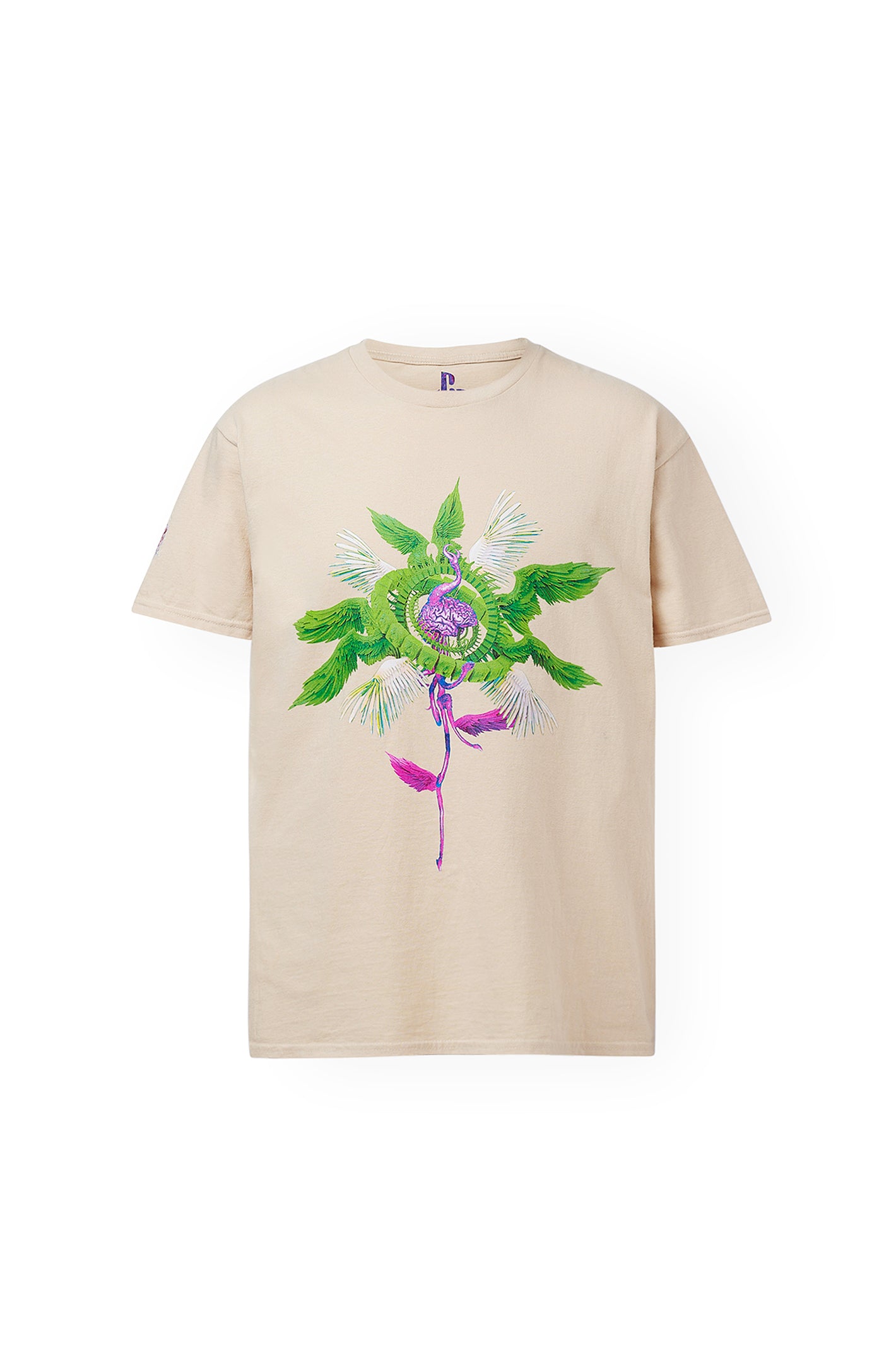 Khaki Joker Brain Flower T-Shirt