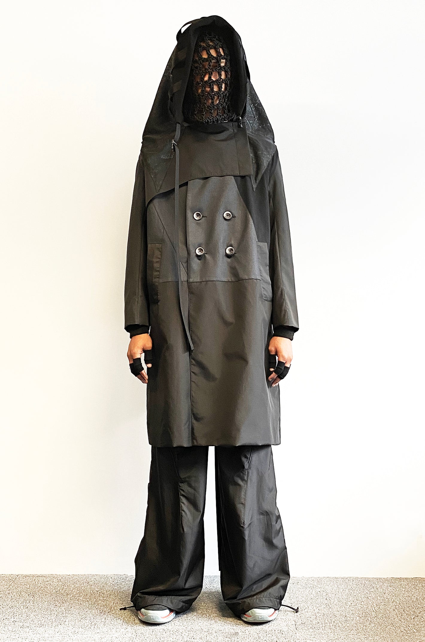 Hacker Nylon Backpack Trench Coat