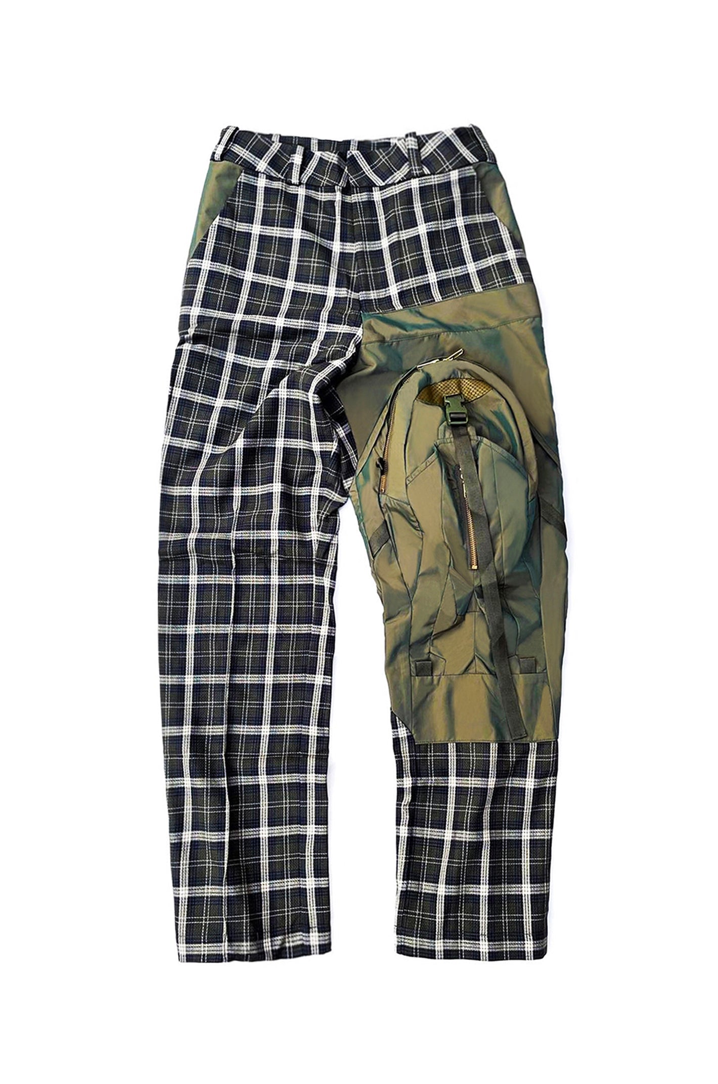 Hybrid Check Patterned Chino Trousers