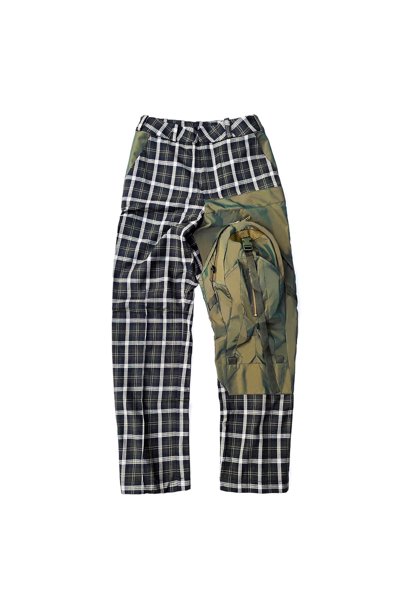 Hybrid Check Patterned Chino Trousers