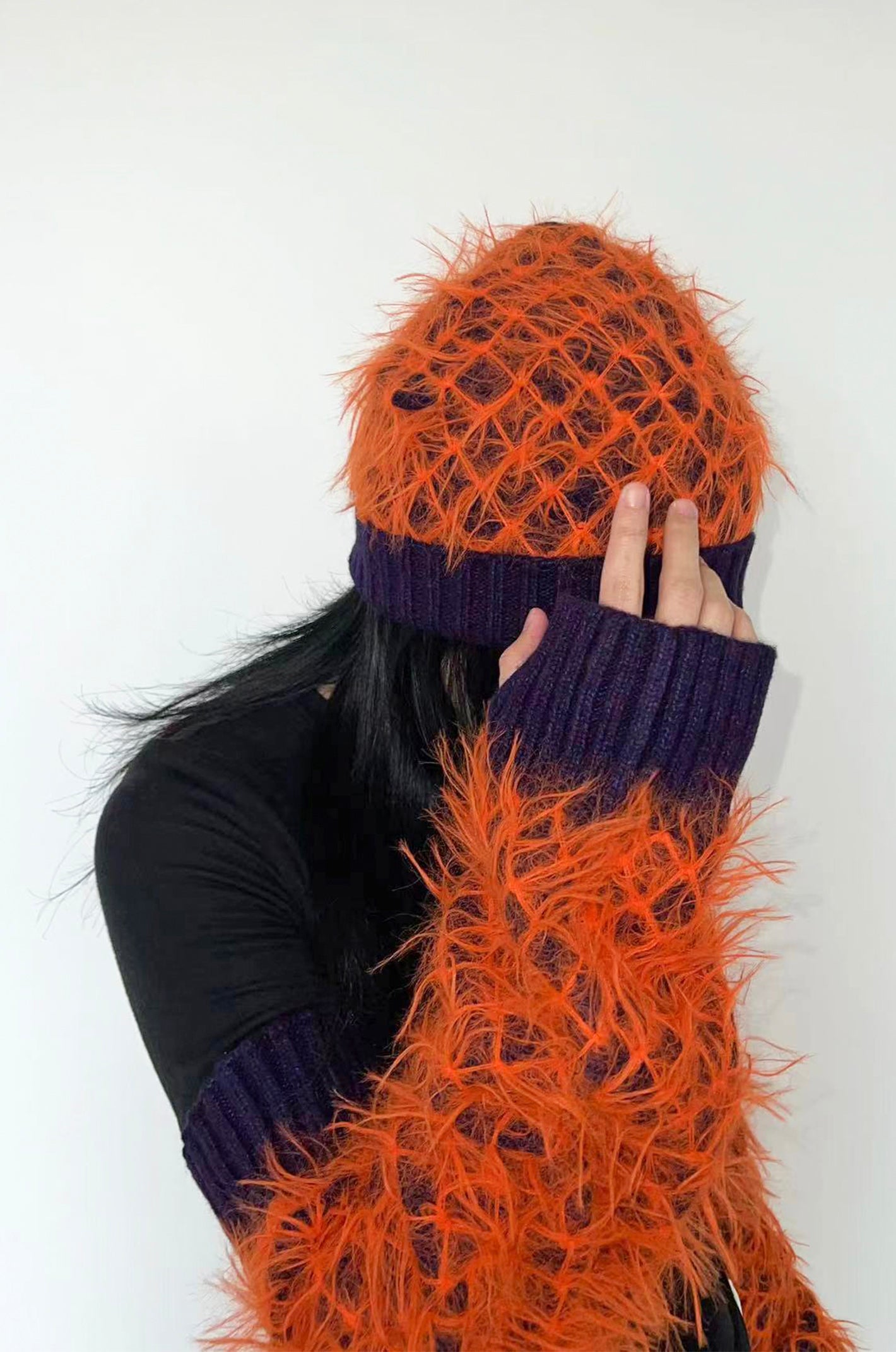 Internet Mohair Knitted Arm Covers